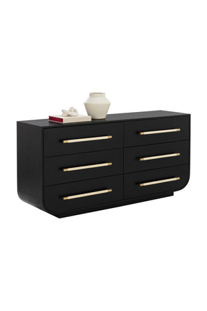   Modern European furniture - Black Oak 6-Drawer Dresser - www.oroa.com | Oroa.com
