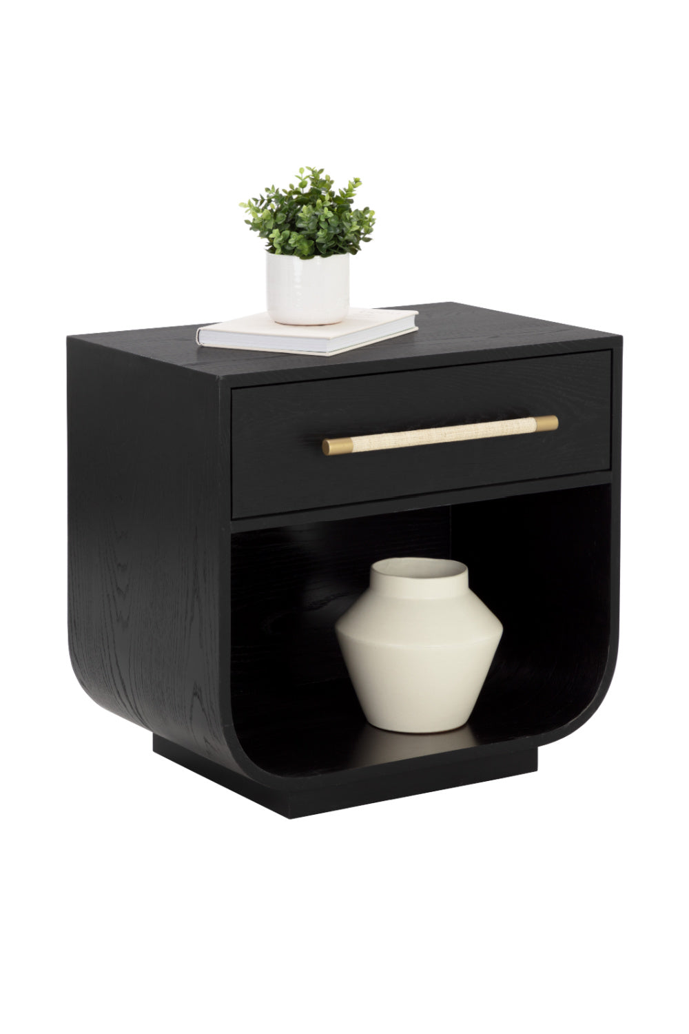   Modern European furniture - Modern Oak Curved Nightstand - www.oroa.com | Oroa.com