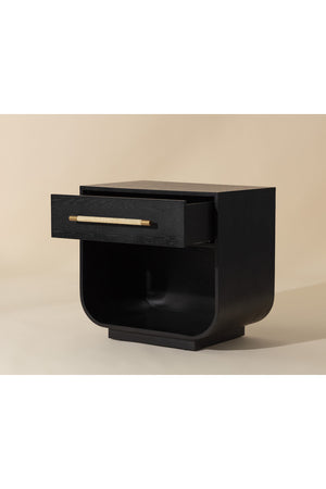  Modern European furniture - Modern Oak Curved Nightstand - www.oroa.com | Oroa.com