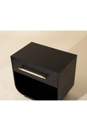   Modern European furniture - Modern Oak Curved Nightstand - www.oroa.com | Oroa.com