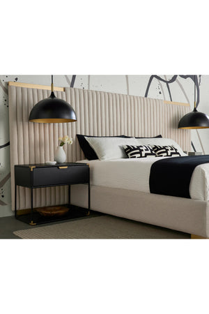   Modern European furniture - Channeled Panel Headboard King Bed - www.oroa.com | Oroa.com