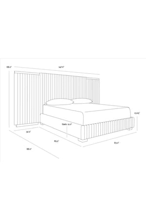   Modern European furniture - Channeled Panel Headboard King Bed - www.oroa.com | Oroa.com