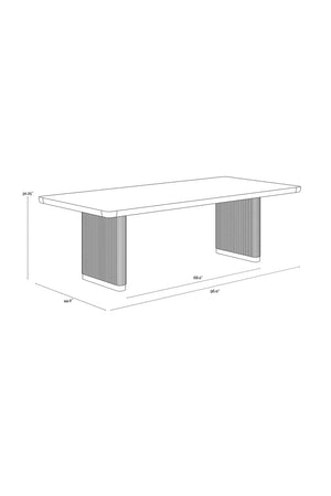   Modern European furniture - Chamfered Edge Oak Dining Table - www.oroa.com | Oroa.com