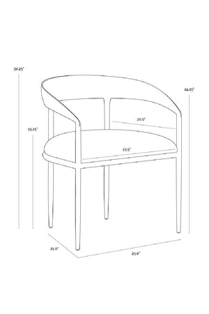   Modern European furniture - Taupe Gray Seat Dining Chair - www.oroa.com | Oroa.com