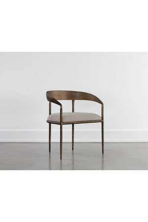   Modern European furniture - Taupe Gray Seat Dining Chair - www.oroa.com | Oroa.com