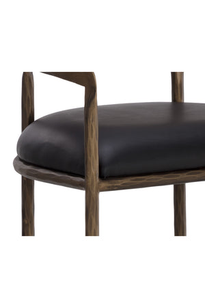   Modern European furniture - Hammered Metal Leather Bar Stool - www.oroa.com | Oroa.com