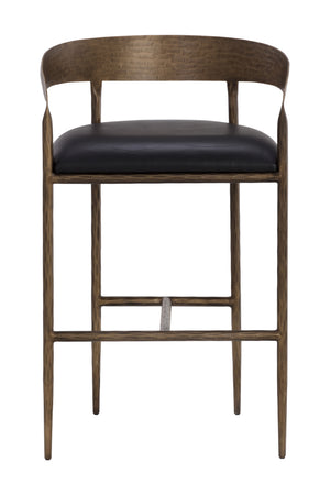   Modern European furniture - Hammered Metal Leather Bar Stool - www.oroa.com | Oroa.com