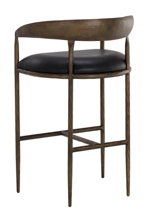   Modern European furniture - Hammered Metal Leather Bar Stool - www.oroa.com | Oroa.com