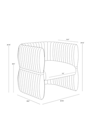   Modern European furniture - Leather Channeled Lounge Chair - www.oroa.com | Oroa.com