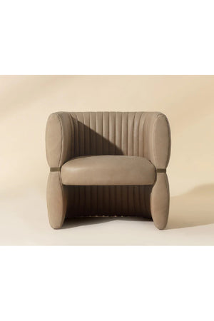   Modern European furniture - Leather Channeled Lounge Chair - www.oroa.com | Oroa.com