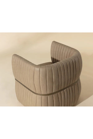   Modern European furniture - Leather Channeled Lounge Chair - www.oroa.com | Oroa.com
