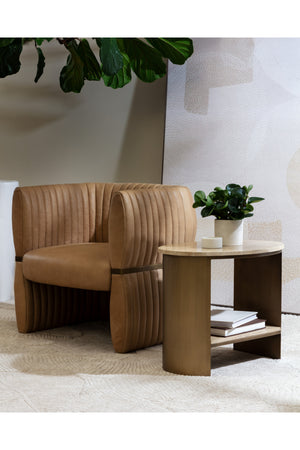   Modern European furniture - Leather Channeled Lounge Chair - www.oroa.com | Oroa.com