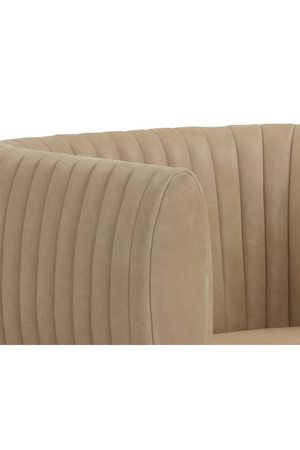   Modern European furniture - Leather Channeled Lounge Chair - www.oroa.com | Oroa.com
