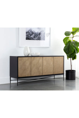   Modern European furniture - Gold 4-Door Sideboard - www.oroa.com | Oroa.com
