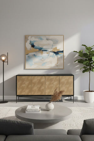   Modern European furniture - Gold 4-Door Sideboard - www.oroa.com | Oroa.com