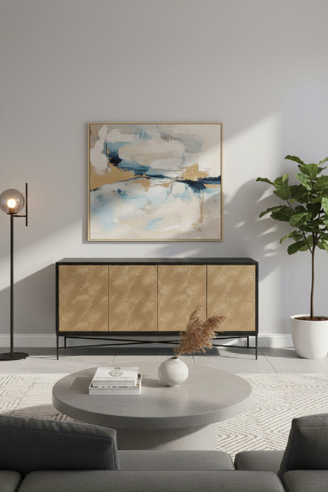   Modern European furniture - Gold 4-Door Sideboard - www.oroa.com | Oroa.com