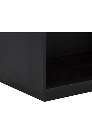  Modern European furniture - Champagne Gold Accented Black Nightstand - www.oroa.com | Oroa.com