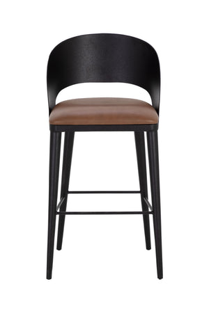   Modern European furniture - Brown Leather Seat Bar Stool - www.oroa.com | Oroa.com