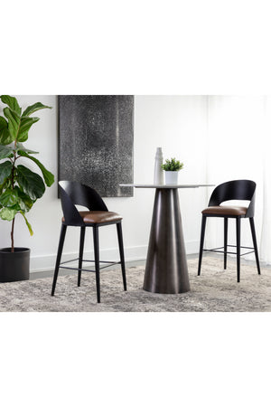  Modern European furniture - Brown Leather Seat Bar Stool - www.oroa.com | Oroa.com