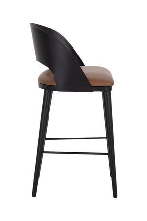   Modern European furniture - Brown Leather Seat Bar Stool - www.oroa.com | Oroa.com