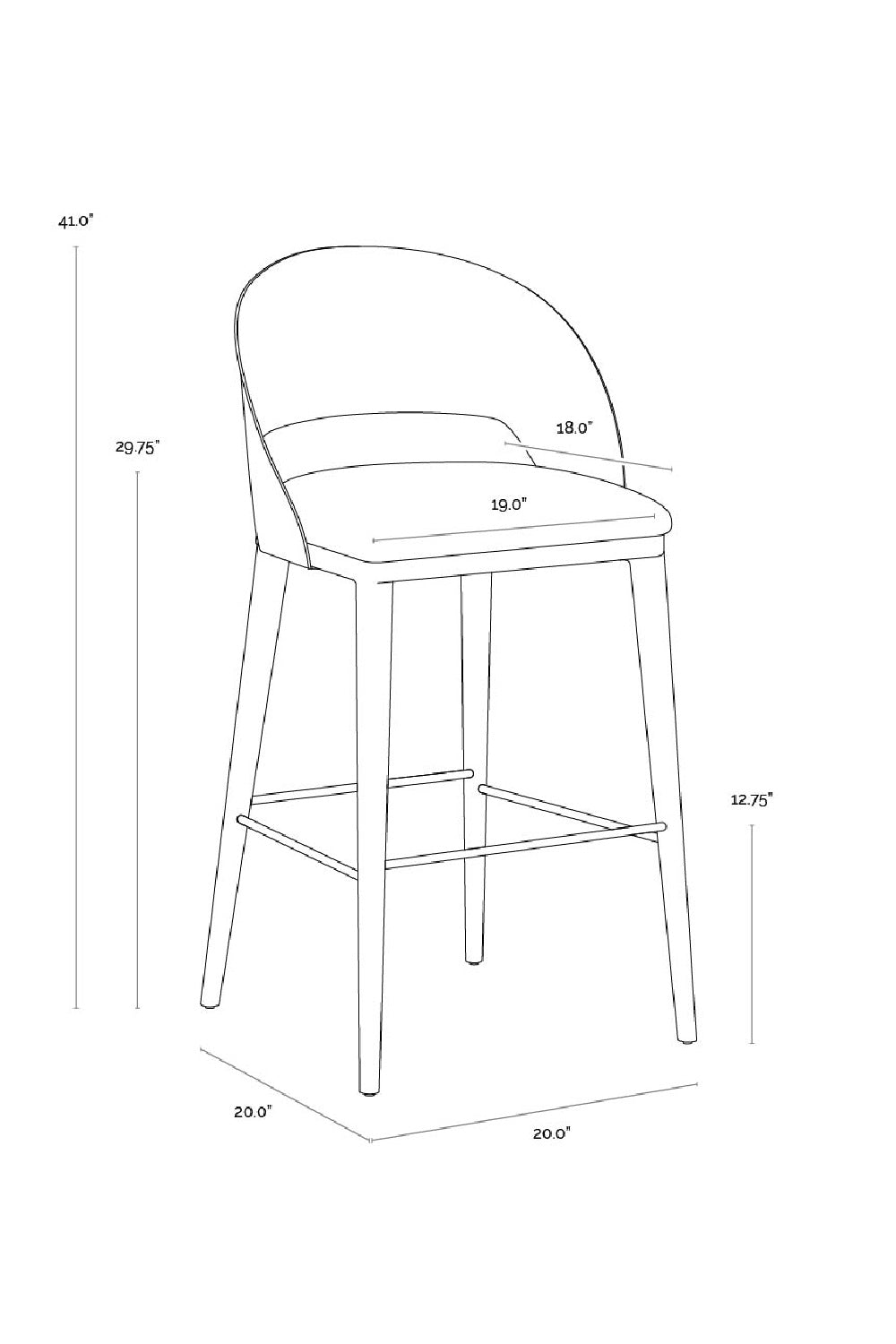  Modern European furniture - Brown Leather Seat Bar Stool - www.oroa.com | Oroa.com