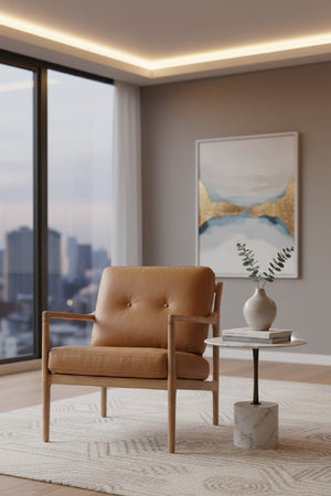   Modern European furniture - Button-Tufted Leather Lounge Chair - www.oroa.com | Oroa.com
