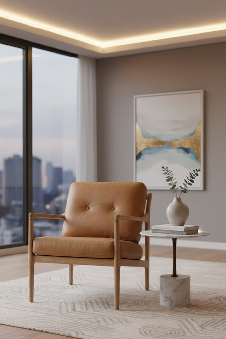   Modern European furniture - Button-Tufted Leather Lounge Chair - www.oroa.com | Oroa.com