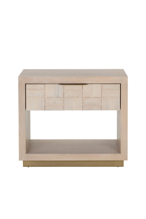   Modern European furniture - Light Oak Wood-Tile Nightstand - www.oroa.com | Oroa.com