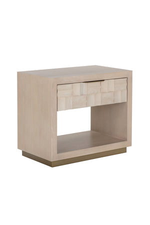   Modern European furniture - Light Oak Wood-Tile Nightstand - www.oroa.com | Oroa.com