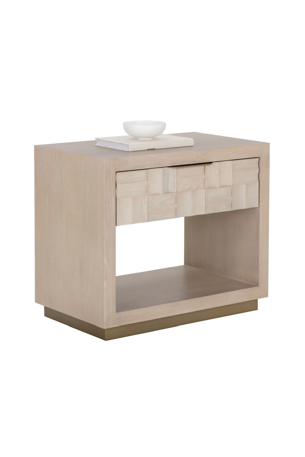   Modern European furniture - Light Oak Wood-Tile Nightstand - www.oroa.com | Oroa.com