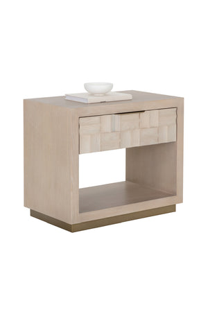   Modern European furniture - Light Oak Wood-Tile Nightstand - www.oroa.com | Oroa.com