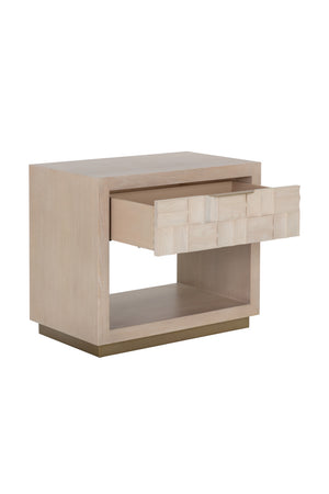   Modern European furniture - Light Oak Wood-Tile Nightstand - www.oroa.com | Oroa.com