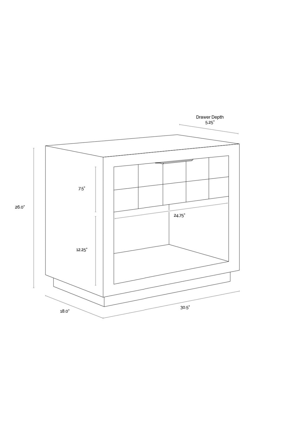   Modern European furniture - Light Oak Wood-Tile Nightstand - www.oroa.com | Oroa.com