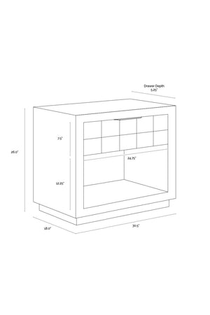   Modern European furniture - Light Oak Wood-Tile Nightstand - www.oroa.com | Oroa.com