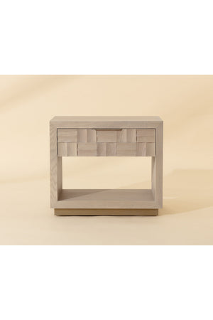  Modern European furniture - Light Oak Wood-Tile Nightstand - www.oroa.com | Oroa.com