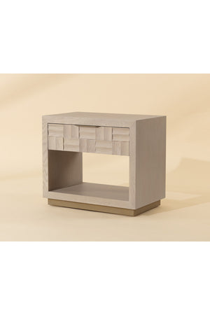   Modern European furniture - Light Oak Wood-Tile Nightstand - www.oroa.com | Oroa.com