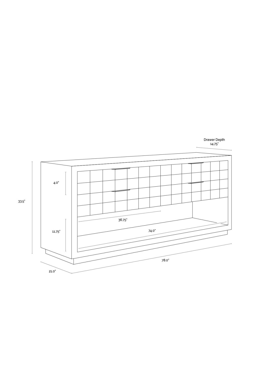   Modern European furniture - Oak Wood Tile 4-Drawer Dresser - www.oroa.com | Oroa.com