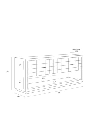   Modern European furniture - Oak Wood Tile 4-Drawer Dresser - www.oroa.com | Oroa.com