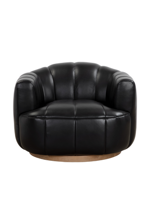   Modern European furniture - Oak Base Barrel Swivel Armchair - www.oroa.com | Oroa.com
