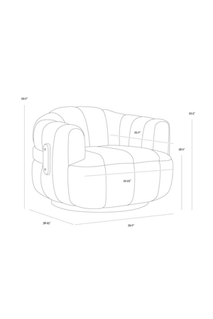   Modern European furniture - Oak Base Barrel Swivel Armchair - www.oroa.com | Oroa.com