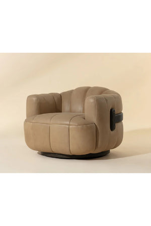   Modern European furniture - Oak Base Barrel Swivel Armchair - www.oroa.com | Oroa.com