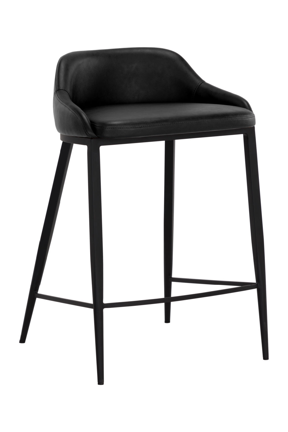   Modern European furniture - Low-Back Leather-Look Counter Stool - www.oroa.com | Oroa.com