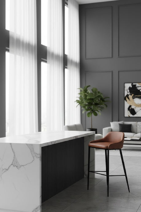   Modern European furniture - Low-Back Leather Look Bar Stool - www.oroa.com | Oroa.com