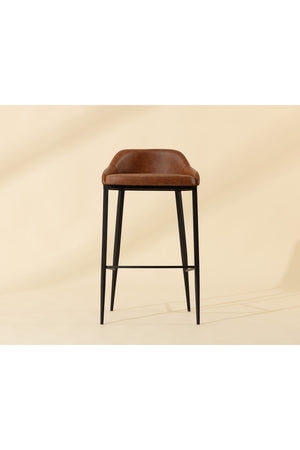   Modern European furniture - Low-Back Leather Look Bar Stool - www.oroa.com | Oroa.com