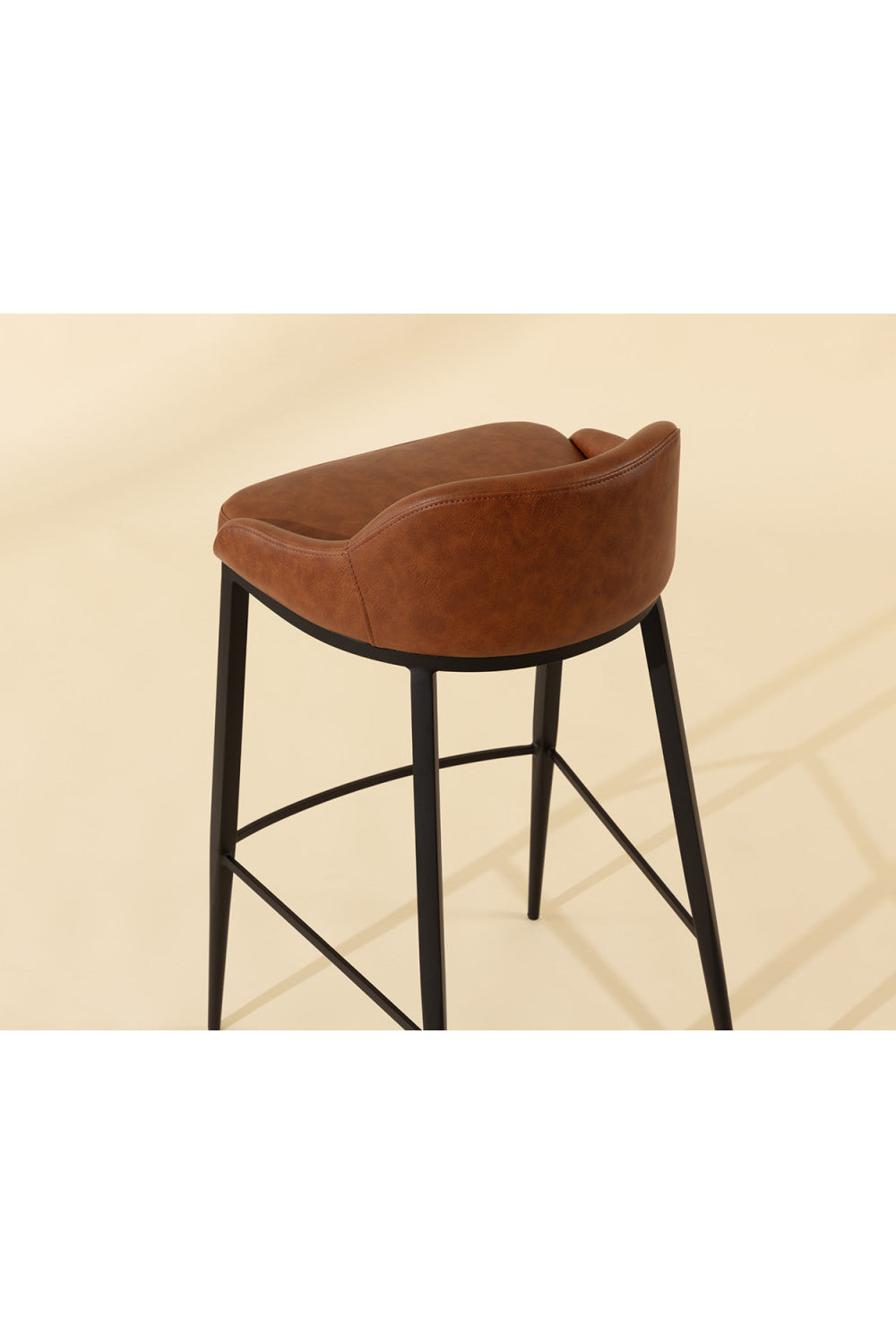   Modern European furniture - Low-Back Leather Look Bar Stool - www.oroa.com | Oroa.com
