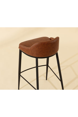   Modern European furniture - Low-Back Leather Look Bar Stool - www.oroa.com | Oroa.com
