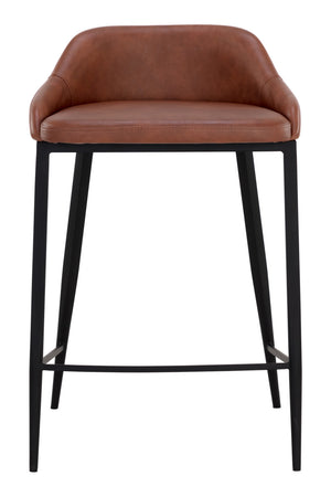   Modern European furniture - Low-Back Leather-Look Counter Stool - www.oroa.com | Oroa.com