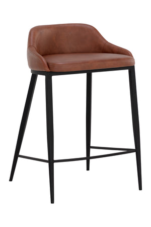   Modern European furniture - Low-Back Leather-Look Counter Stool - www.oroa.com | Oroa.com