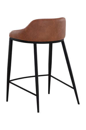   Modern European furniture - Low-Back Leather-Look Counter Stool - www.oroa.com | Oroa.com