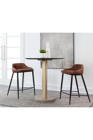   Modern European furniture - Low-Back Leather-Look Counter Stool - www.oroa.com | Oroa.com